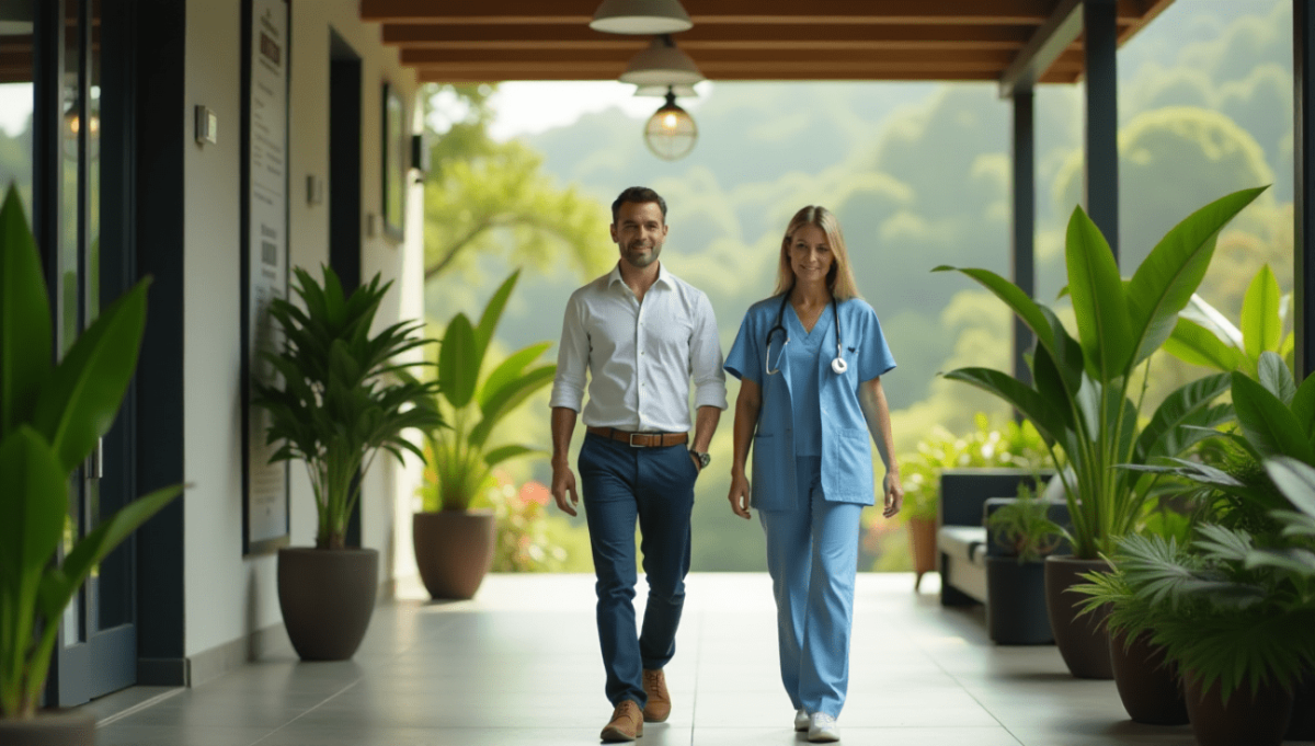 Doctor and patient at Costa Rica clinic