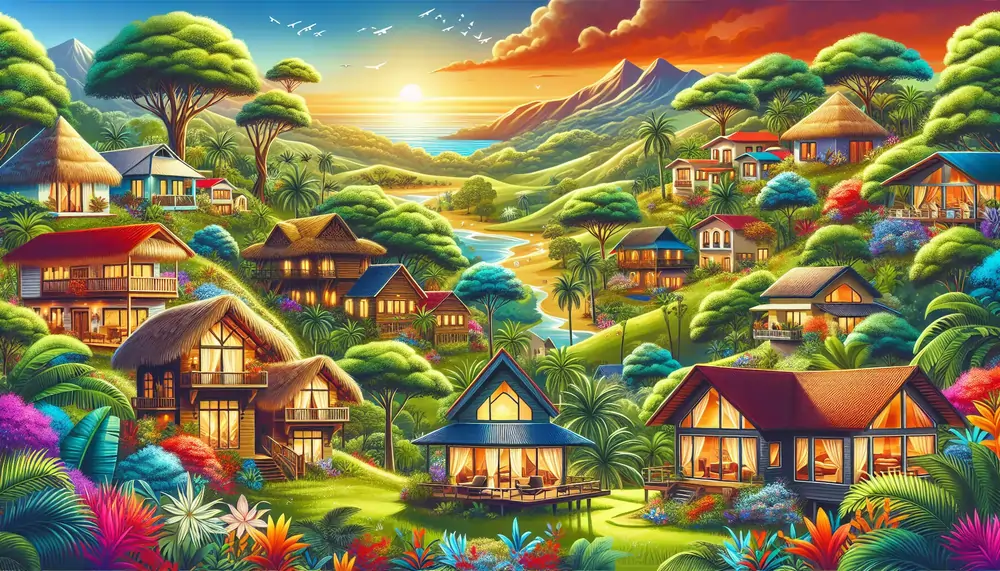 An illustration depicting the Costa Rica real estate market